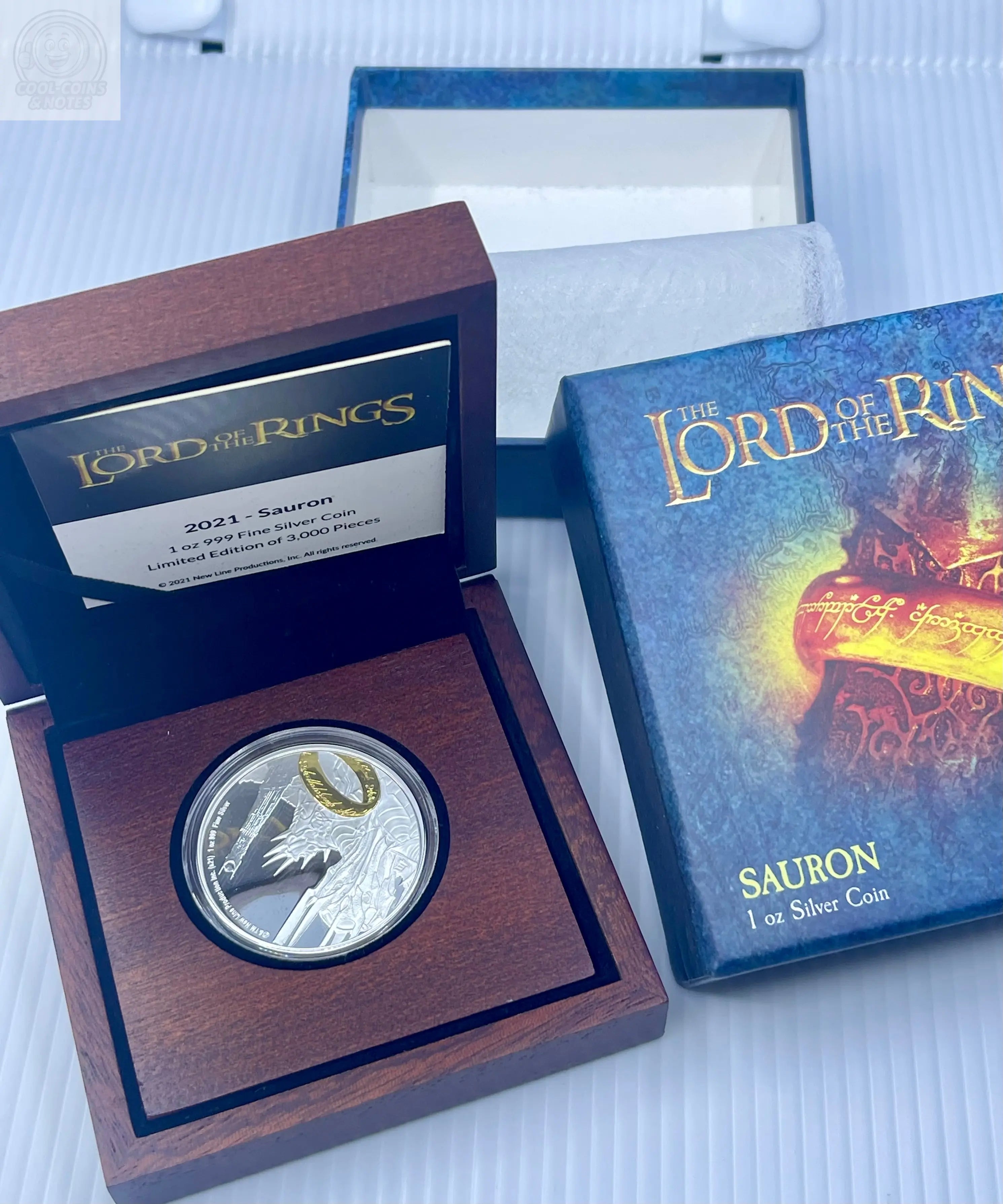 2021 .999 Silver Coin The Lord of the Rings™ Sauron 1 Oz $2 ONLY 3000 MINTED Cool Coins & Notes